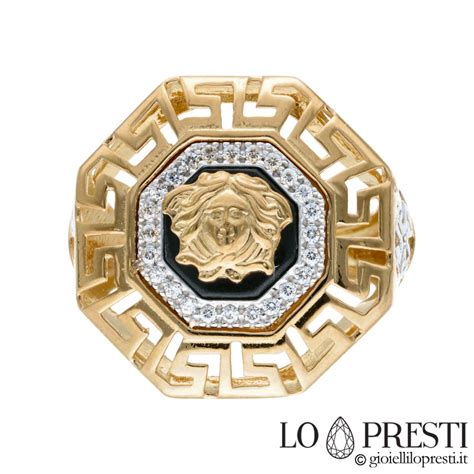 anello d'oro uomo versace|versace anello uomo.